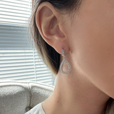 Diamond Teardrop  Earrings (White Gold)