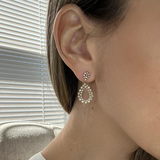Diamond Teardrop  Earrings - Yellow Gold