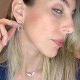 Diamond Teardrop  Earrings - Yellow Gold