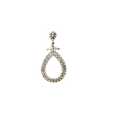 Diamond Teardrop  Earrings (White Gold)