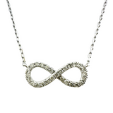 Diamond Infinity Necklace - White Gold