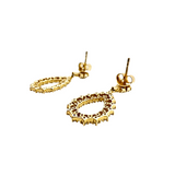 Diamond Teardrop  Earrings - Yellow Gold