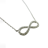 Diamond Infinity Necklace - White Gold