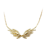 Diamond Wing Necklace - Yellow Gold