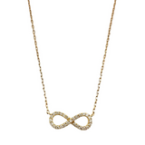 Diamond Infinity Necklace - Yellow Gold