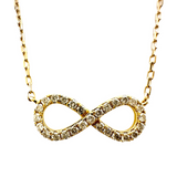 Diamond Infinity Necklace - Yellow Gold