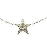 Diamond Star Chain Bracelet - White Gold