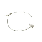 Diamond Star Chain Bracelet - White Gold