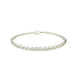 Buttercup Setting Diamond Tennis Bracelet - White Gold