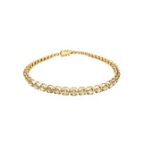 Buttercup Setting Diamond Tennis Bracelet -Yellow Gold