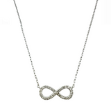 Diamond Infinity Necklace - White Gold