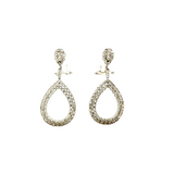 Diamond Teardrop  Earrings (White Gold)