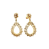 Diamond Teardrop  Earrings - Yellow Gold