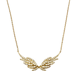 Diamond Wing Necklace - Yellow Gold