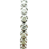 Buttercup Setting Diamond Tennis Bracelet - White Gold