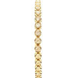 Buttercup Setting Diamond Tennis Bracelet -Yellow Gold