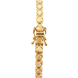 Buttercup Setting Diamond Tennis Bracelet -Yellow Gold
