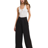 TIMELESS ELEGANCE WIDE-LEG PANTS GIA IN CLASSIC BLACK FOR WOMEN