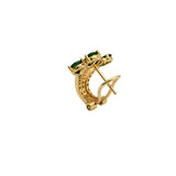 Earrings | Bouquet Emerald & Diamond, 18k Yellow Gold | Martinela