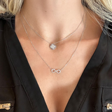 Diamond Infinity Necklace - White Gold