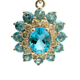 Earrings | Rosette Topaz & Diamond, 18k White Gold | Martinela