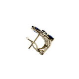 Earrings | Bouquet Sapphire & Diamond, 18k White Gold | Martinela