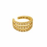 Earring | Ear Cuff Trine Diamond, 18k Yellow Gold | Martinela