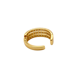 Earring | Ear Cuff Trine Diamond, 18k Yellow Gold | Martinela