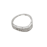 Ring | Wave Diamond, 18k White Gold | Martinela
