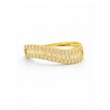 Ring | Wave Diamond, 18k Yellow Gold | Martinela