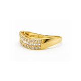 Ring | Wave Diamond, 18k Yellow Gold | Martinela
