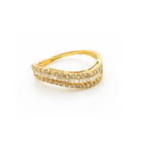 Ring | Wave Diamond, 18k Yellow Gold | Martinela
