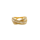Ring | Crossover Diamond, 18k Yellow Gold | Martinela