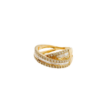 Ring | Crossover Diamond, 18k Yellow Gold | Martinela