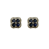 Earrings | Blossom Sapphire & Diamond, 14k White Gold | Martinela