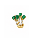 Earrings | Bouquet Emerald & Diamond, 18k Yellow Gold | Martinela