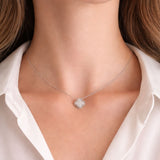 Necklace | Clover Diamond, 18k White Gold | Martinela