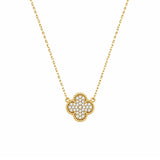 Necklace | Clover Diamond, 18k Yellow Gold | Martinela
