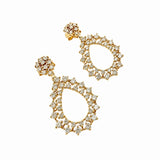 Earrings | Teardrop Diamond, 14k Yellow Gold | Martinela