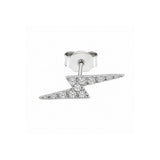 Earrings | Lightning Bolt Diamond, 18k White Gold | Martinela