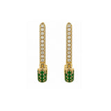 Earrings | Safety Pin Emerald & Diamond, 18k Yellow Gold | Martinela
