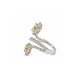 Ring | Orbit Diamond, 18k White and Yellow Gold | Martinela