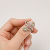Ring | Orbit Diamond, 18k White and Yellow Gold | Martinela