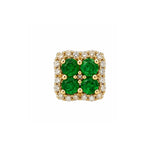 Earrings | Blossom Emerald & Diamond, 14k Yellow Gold | Martinela
