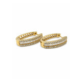 Earrings | Hoop Radiance Diamond, 14k Yellow Gold | Martinela