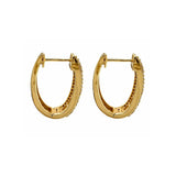 Earrings | Hoop Radiance Diamond, 14k Yellow Gold | Martinela