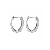 Earrings | Hoop Radiance Diamond, 14k White Gold | Martinela