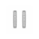 Earrings | Hoop Radiance Diamond, 14k White Gold | Martinela