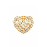 Earrings | Heart-Full Diamond, 18k Yellow Gold | Martinela