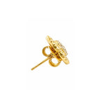 Earrings | Heart-Full Diamond, 18k Yellow Gold | Martinela